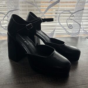Madden Girl Black Platform Heels